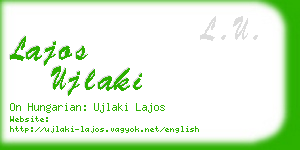 lajos ujlaki business card